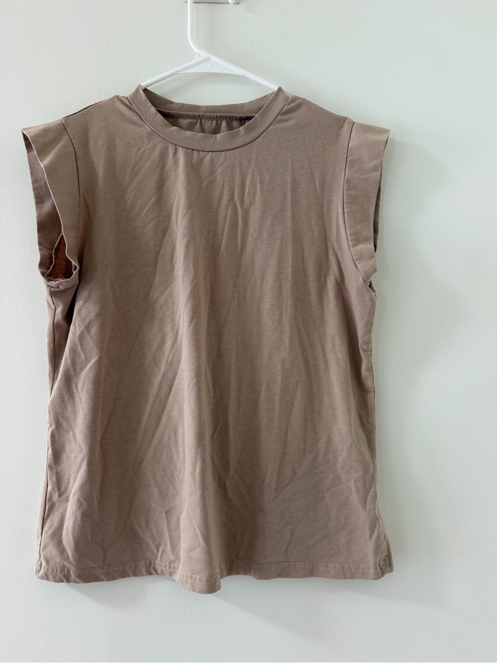 SHEIN Taupe Sleeveless Crewneck Tank